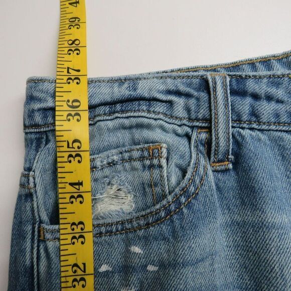 Alter'd State Destressed Straight Leg Jeans Size 30 Light Wash Blue Denim 34X27 - Picture 8 of 13